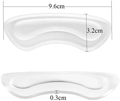 16Pcs Clear Heel Grips Shoes Too Big Set Heel Pads Thick Gel Shoe Liners Plus Shoe Wipe Protectors from Slipping Out and Rubbing Perfect for New Shoes