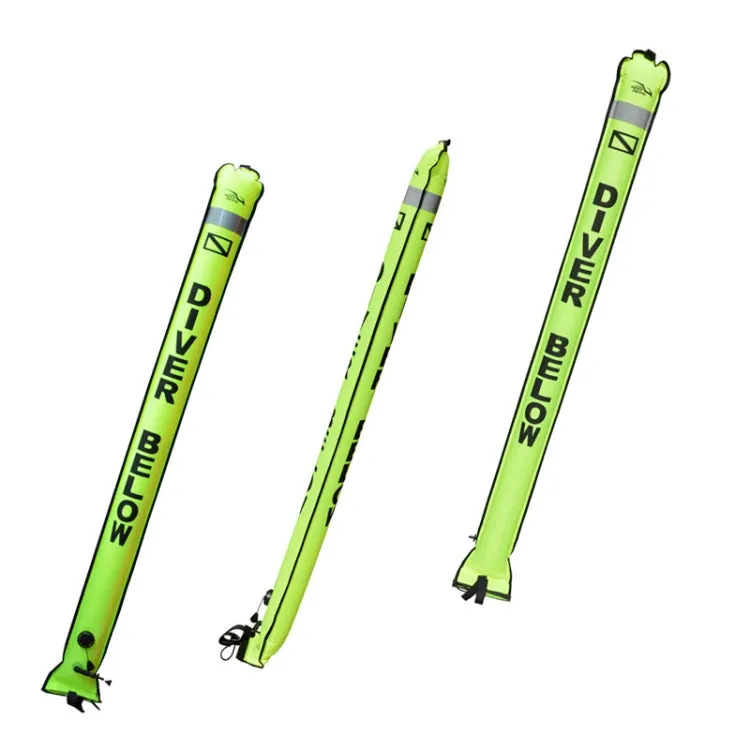 210D Nylon Automatic Seal Safety Signal Diving Mark Diving Buoy, Size:150 x 15cm(Fluorescent Pink)