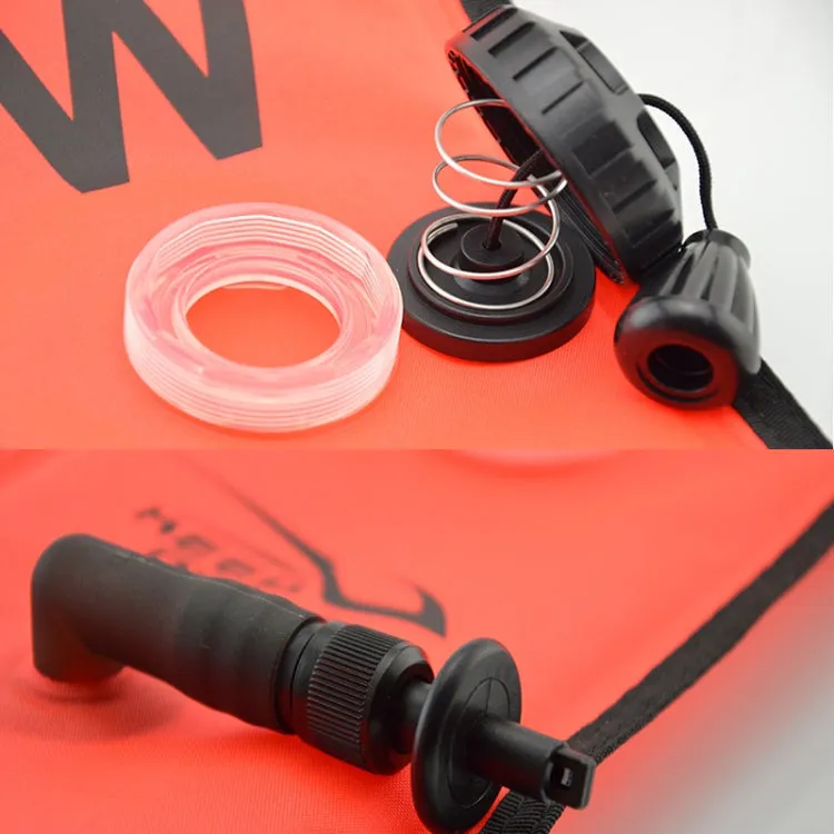 210D Nylon Automatic Seal Safety Signal Diving Mark Diving Buoy, Size:180 x 18cm(Fluorescent Red)