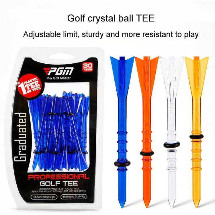 30pcs /Box PGM QT025 Golf Tee Limit Ball Studs With Adjustable Height of 83mm(Blue)