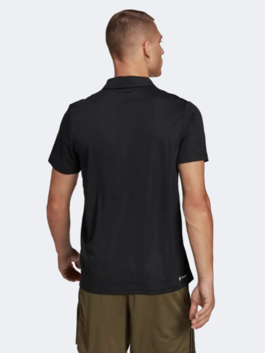 Adidas Essential Base Men Training Polo Short Sleeve Black/White
