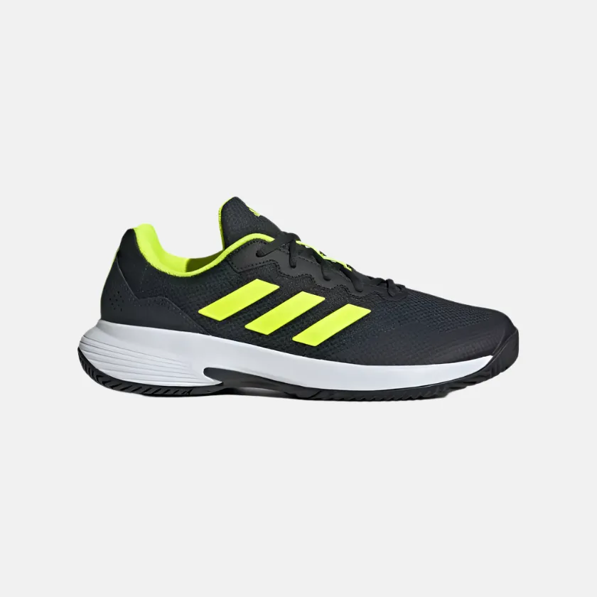 Adidas Gamecourt 2.0 Men's Tennis Shoes -Carbon/Lucid Lemon/Cloud White