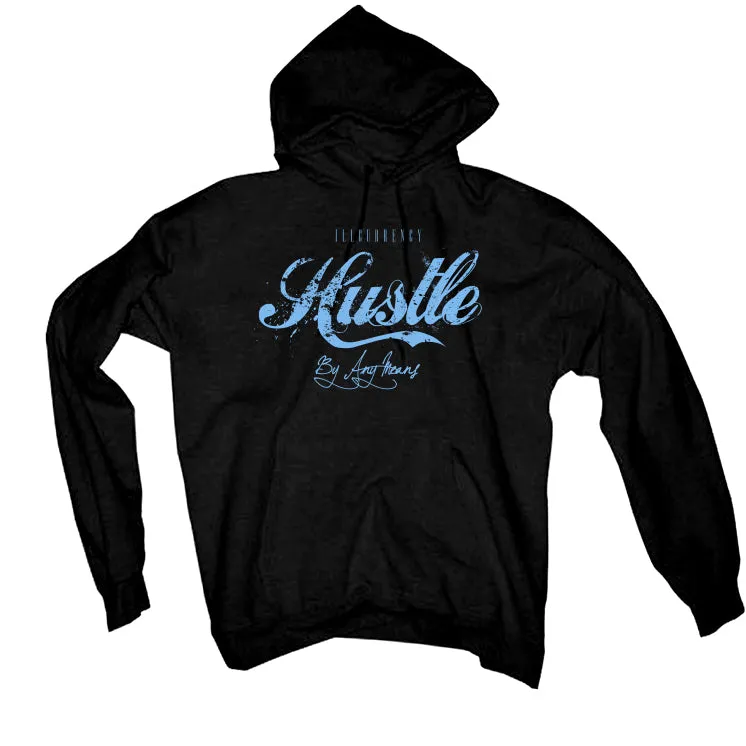 Air Jordan 13 “Black UNC” Black T-Shirt (Hustle By Any Means)