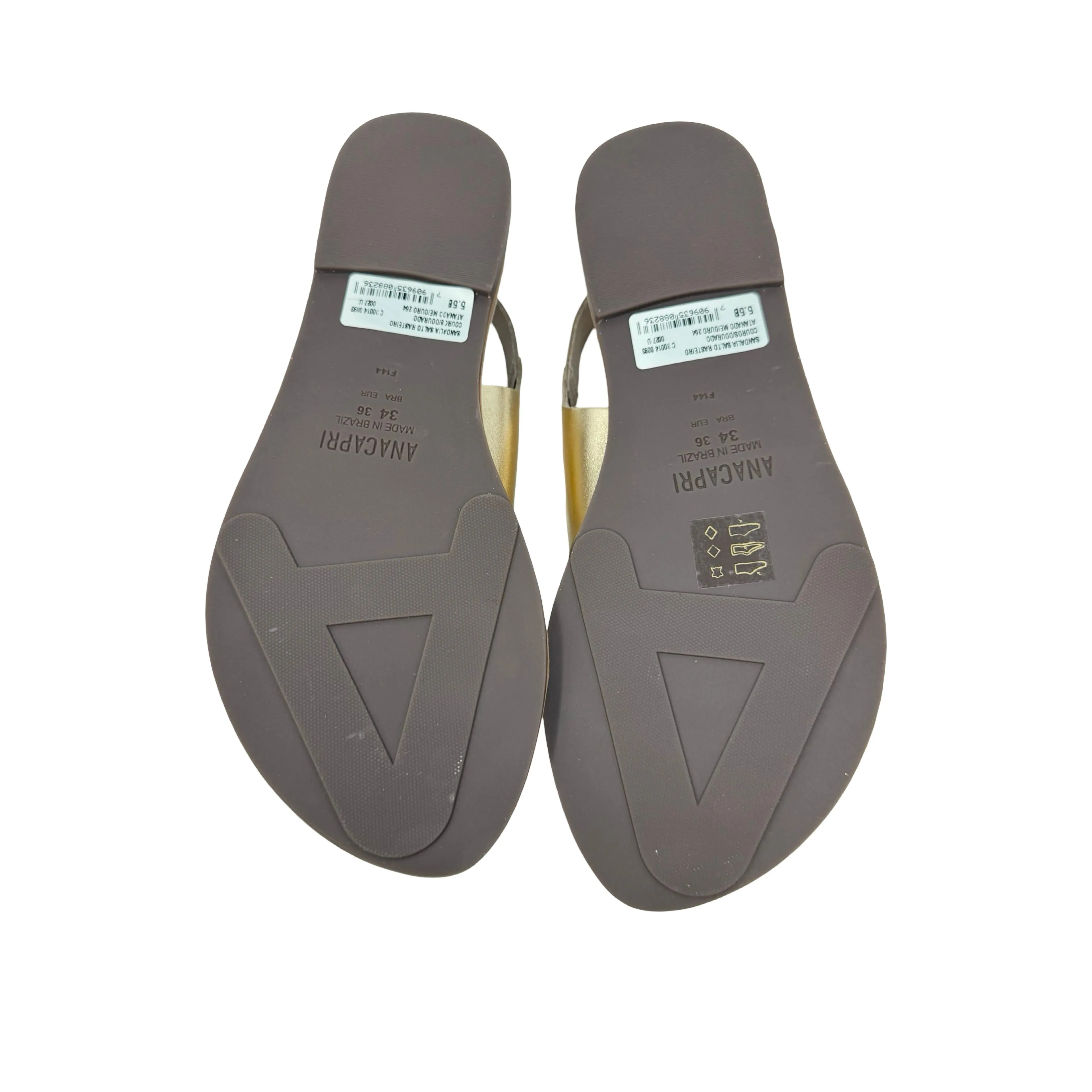 ANACAPRI Metallic Slingback Sandals