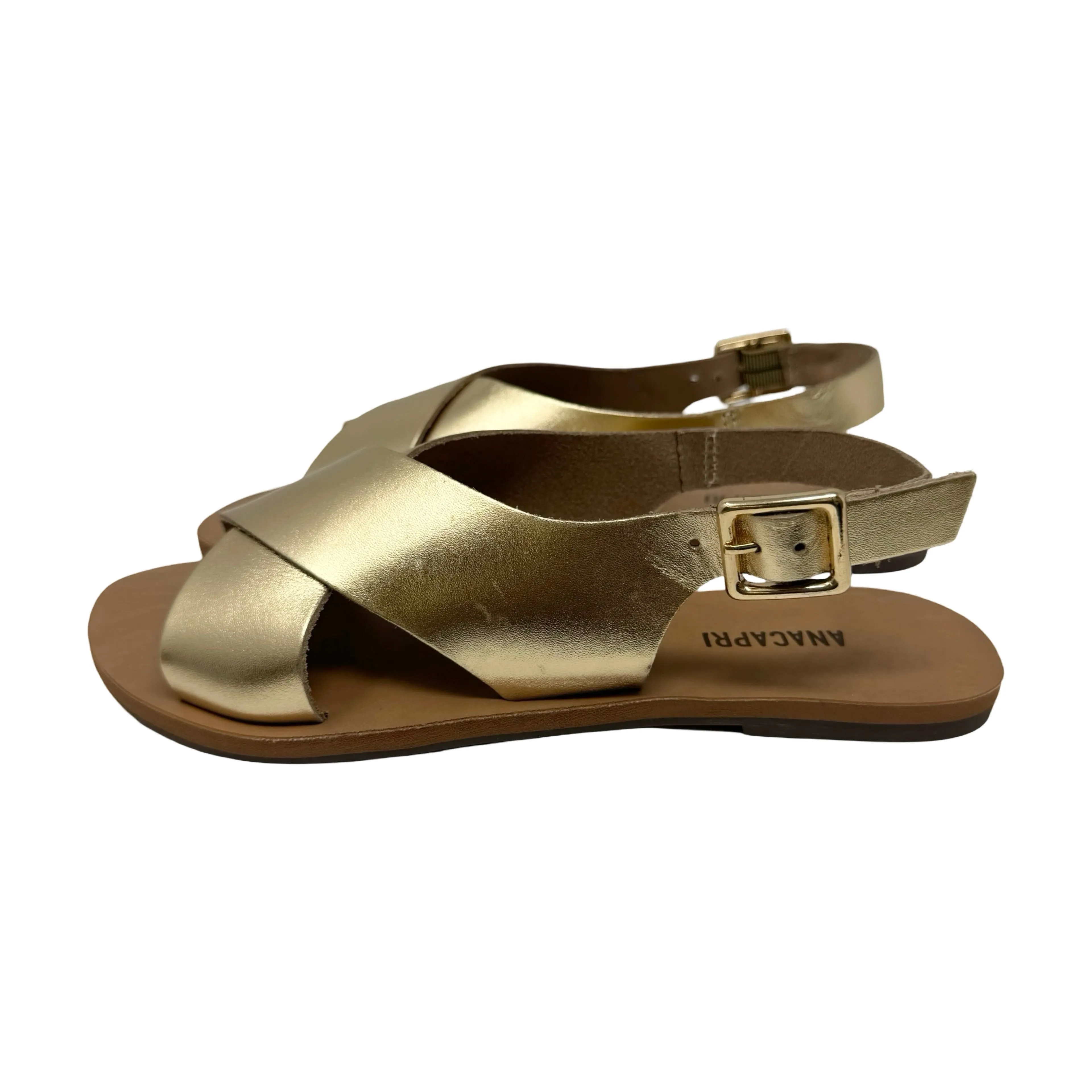 ANACAPRI Metallic Slingback Sandals