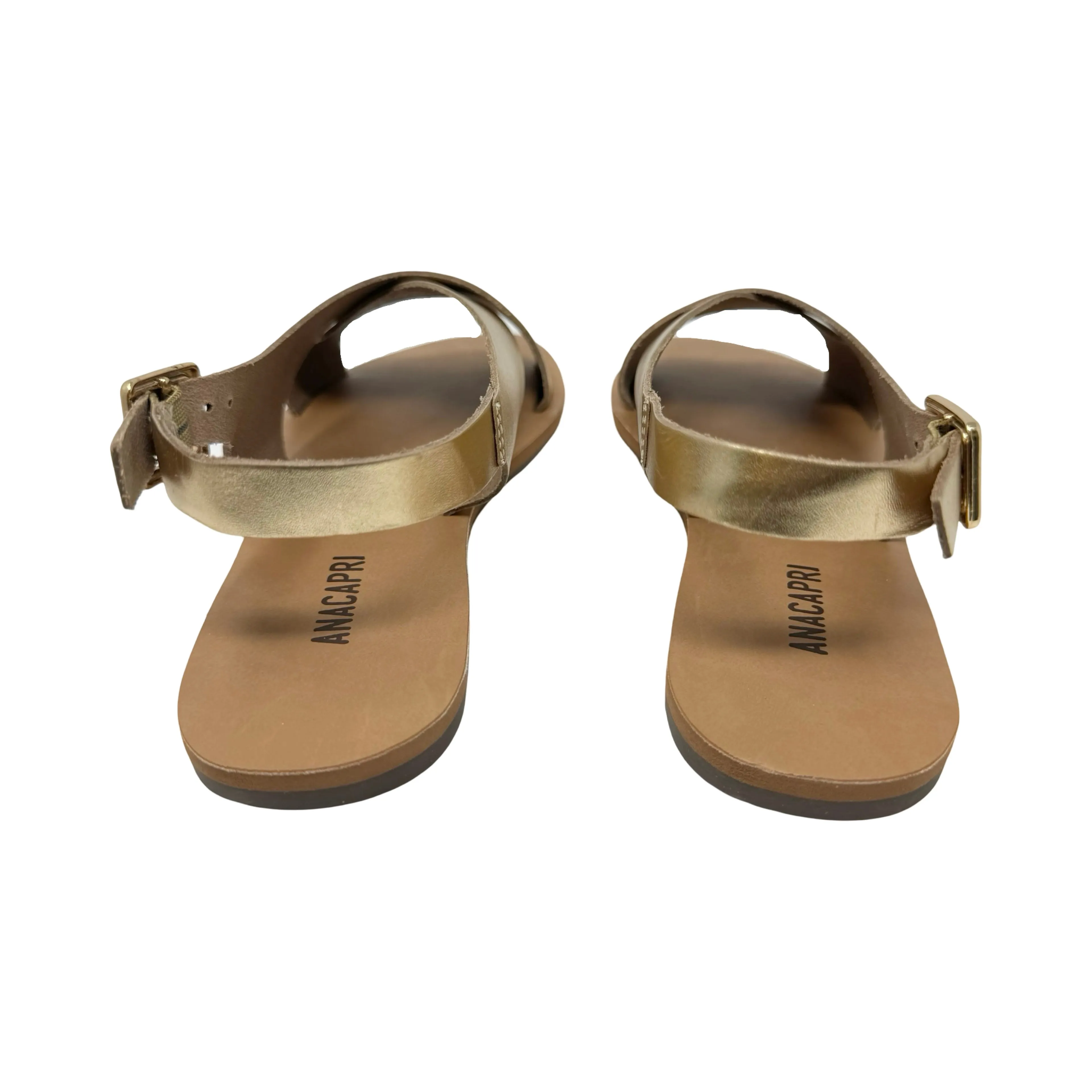 ANACAPRI Metallic Slingback Sandals