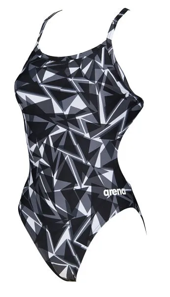 ARENA Women's Shattered Glass Challenged Back One Piece Swimsuit