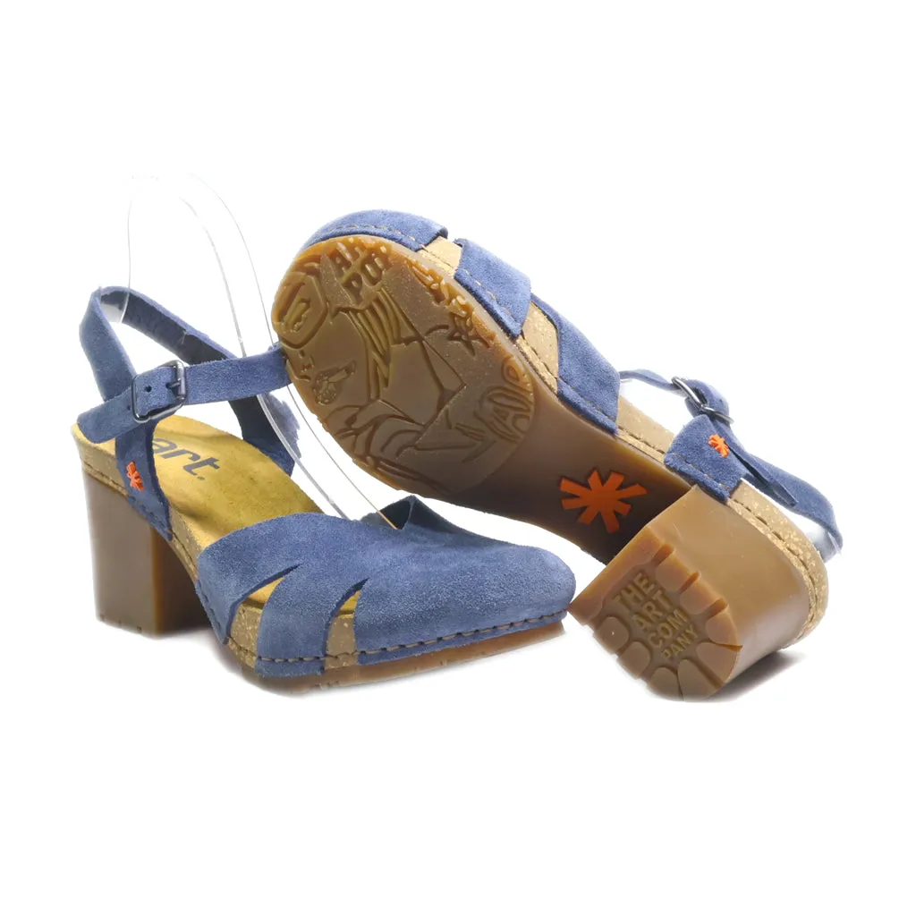 Art High-Heel Shoes Suede Blue Colour For Women