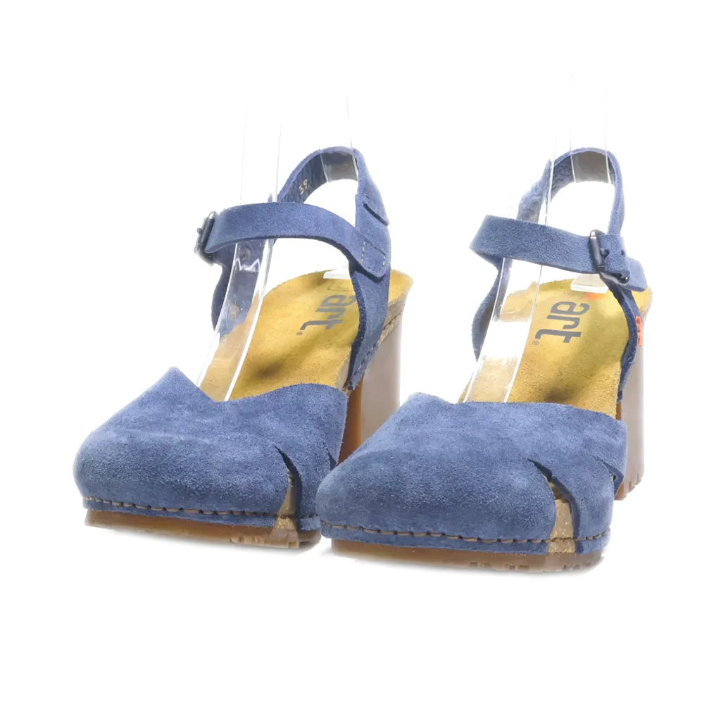 Art High-Heel Shoes Suede Blue Colour For Women