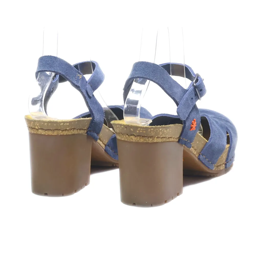 Art High-Heel Shoes Suede Blue Colour For Women