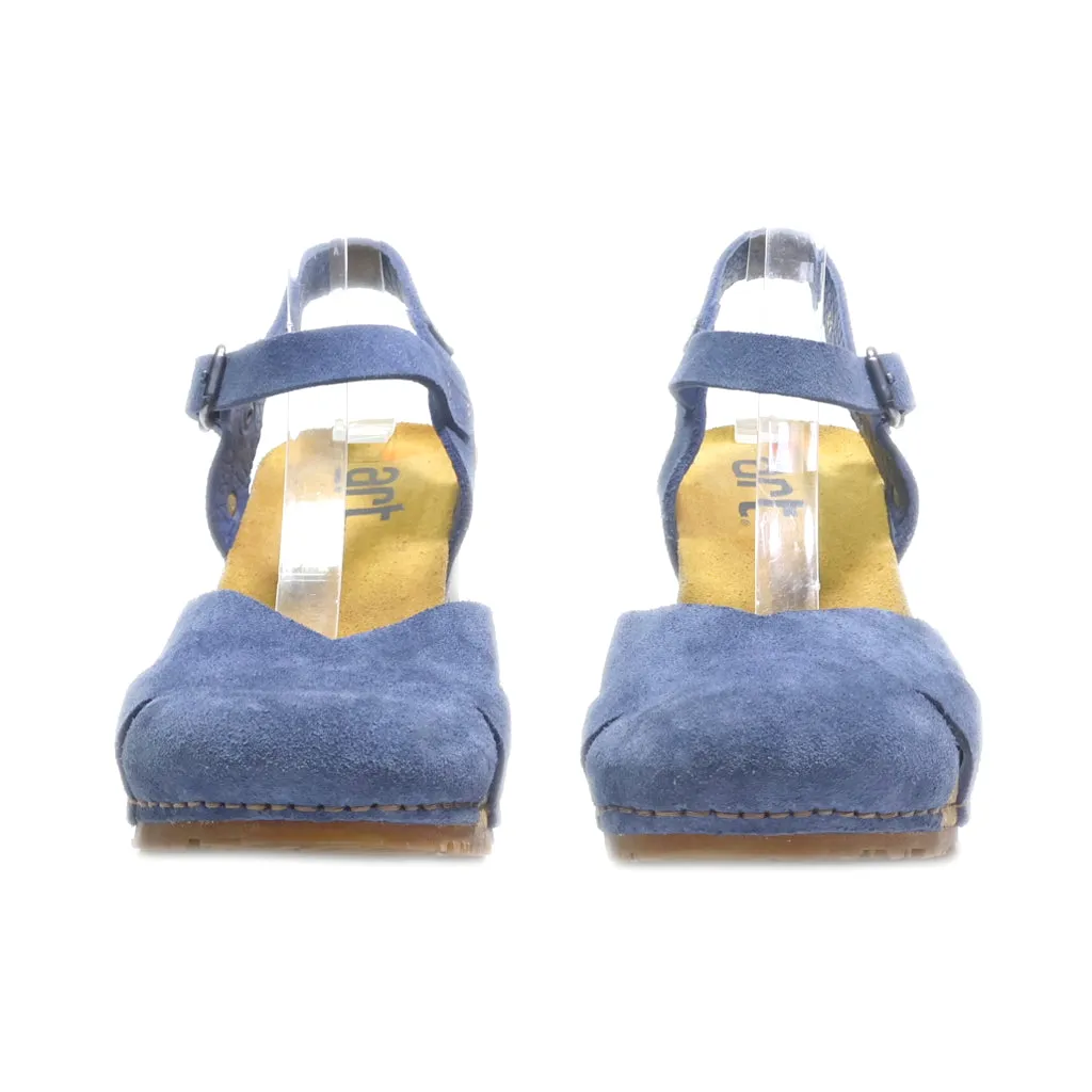 Art High-Heel Shoes Suede Blue Colour For Women