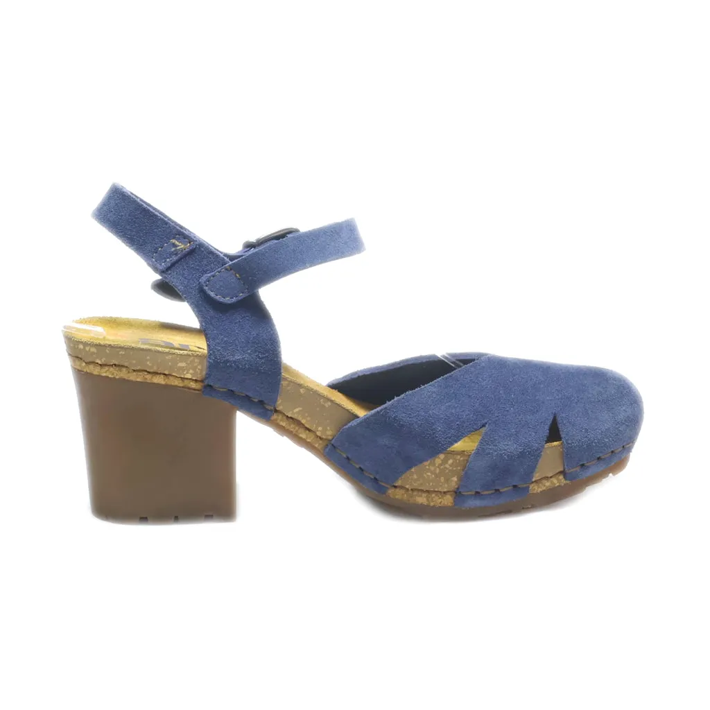 Art High-Heel Shoes Suede Blue Colour For Women