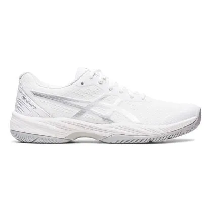 Asics Gel Game 9 Ladies Tennis Shoe - White/Pure Silver