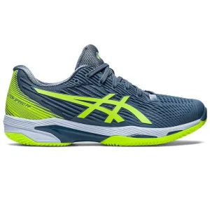 Asics Solution Speed FF 2 Steel Blue/Hazard Green  Clay Tennis Shoes