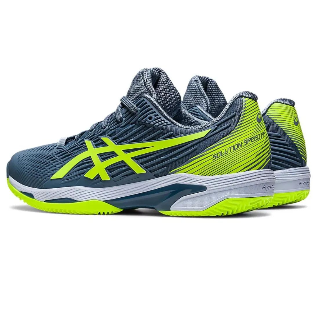 Asics Solution Speed FF 2 Steel Blue/Hazard Green  Clay Tennis Shoes