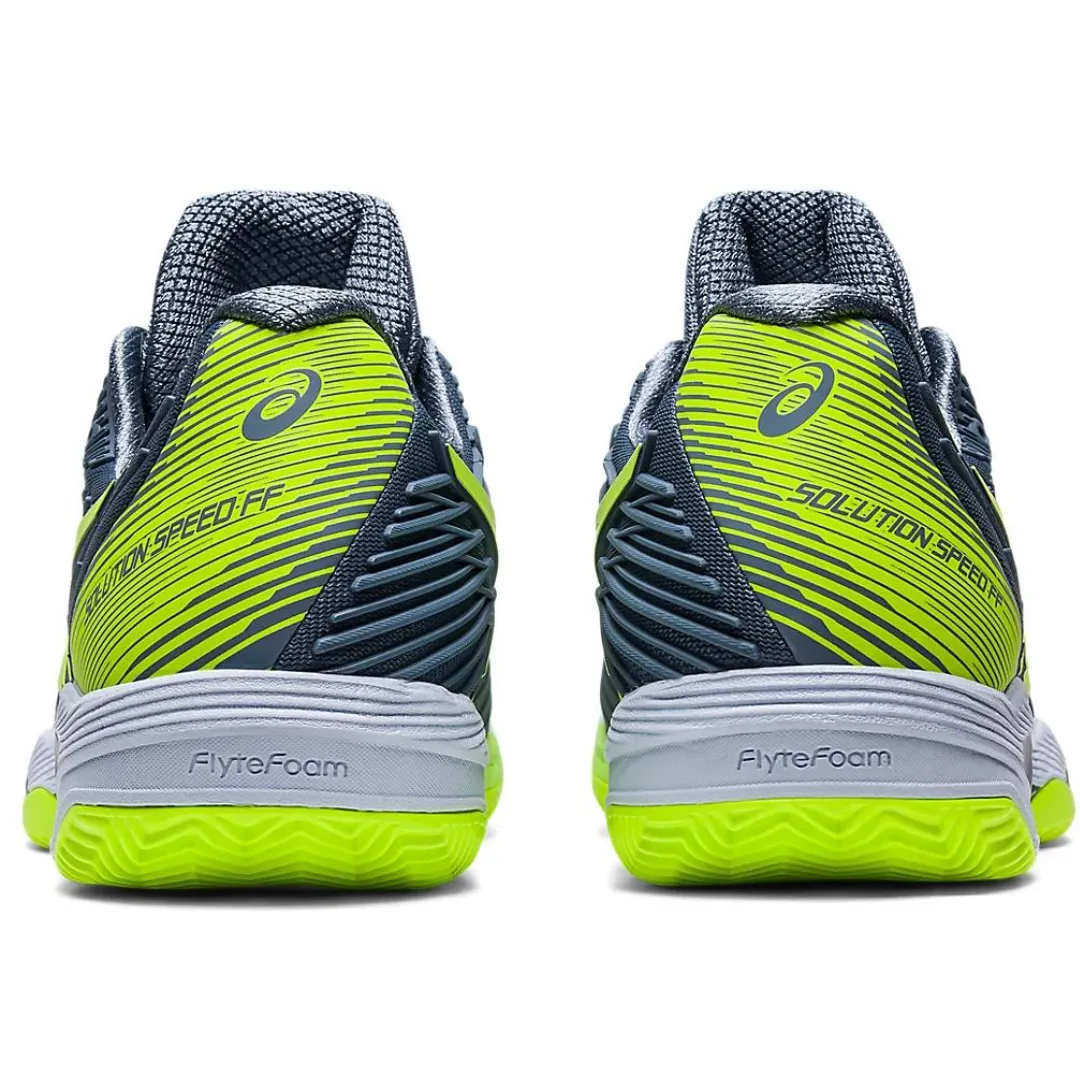 Asics Solution Speed FF 2 Steel Blue/Hazard Green  Clay Tennis Shoes