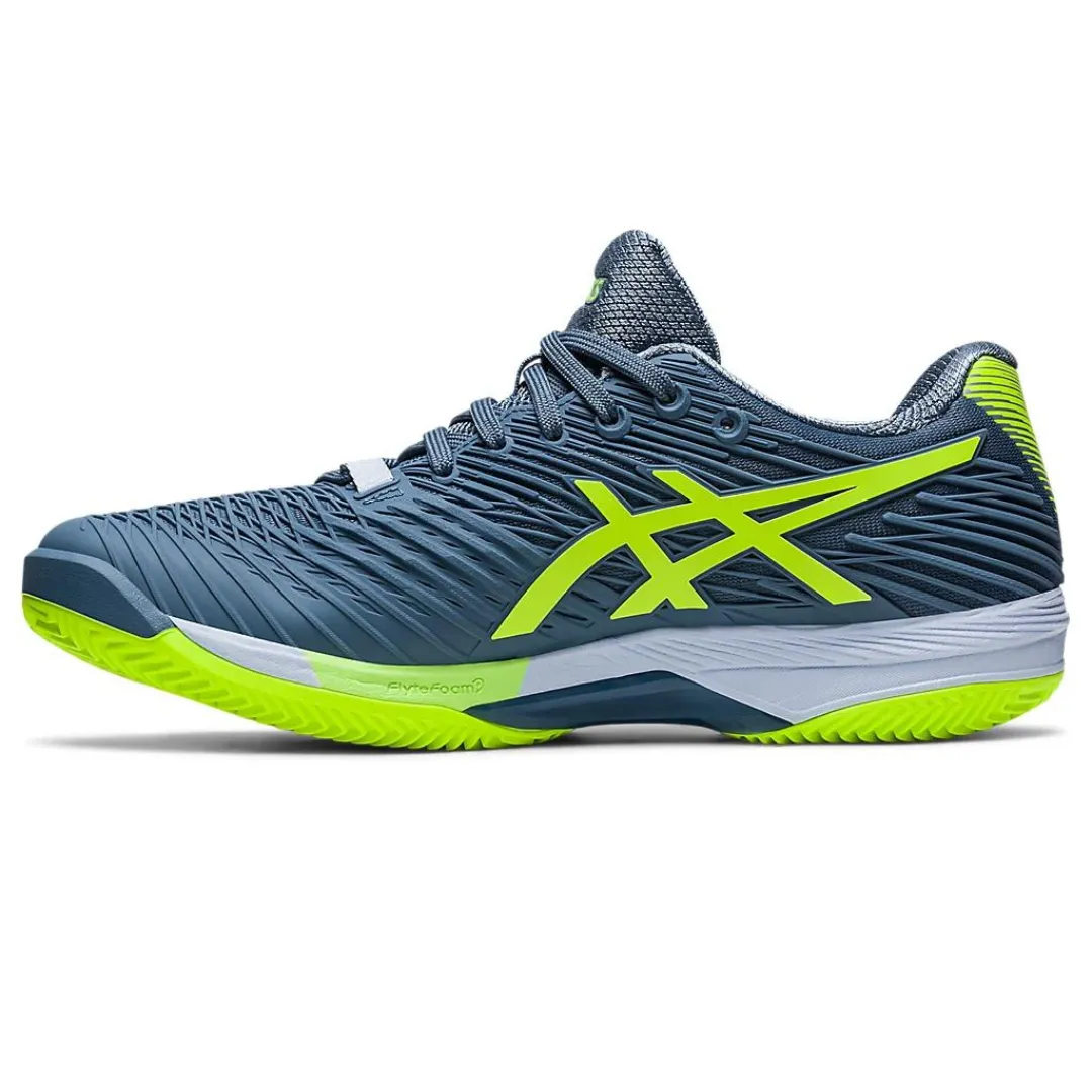 Asics Solution Speed FF 2 Steel Blue/Hazard Green  Clay Tennis Shoes