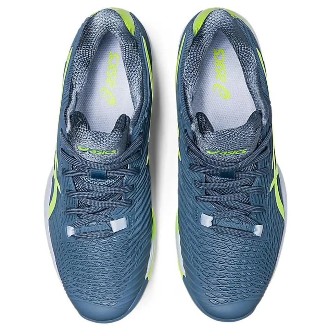 Asics Solution Speed FF 2 Steel Blue/Hazard Green  Clay Tennis Shoes