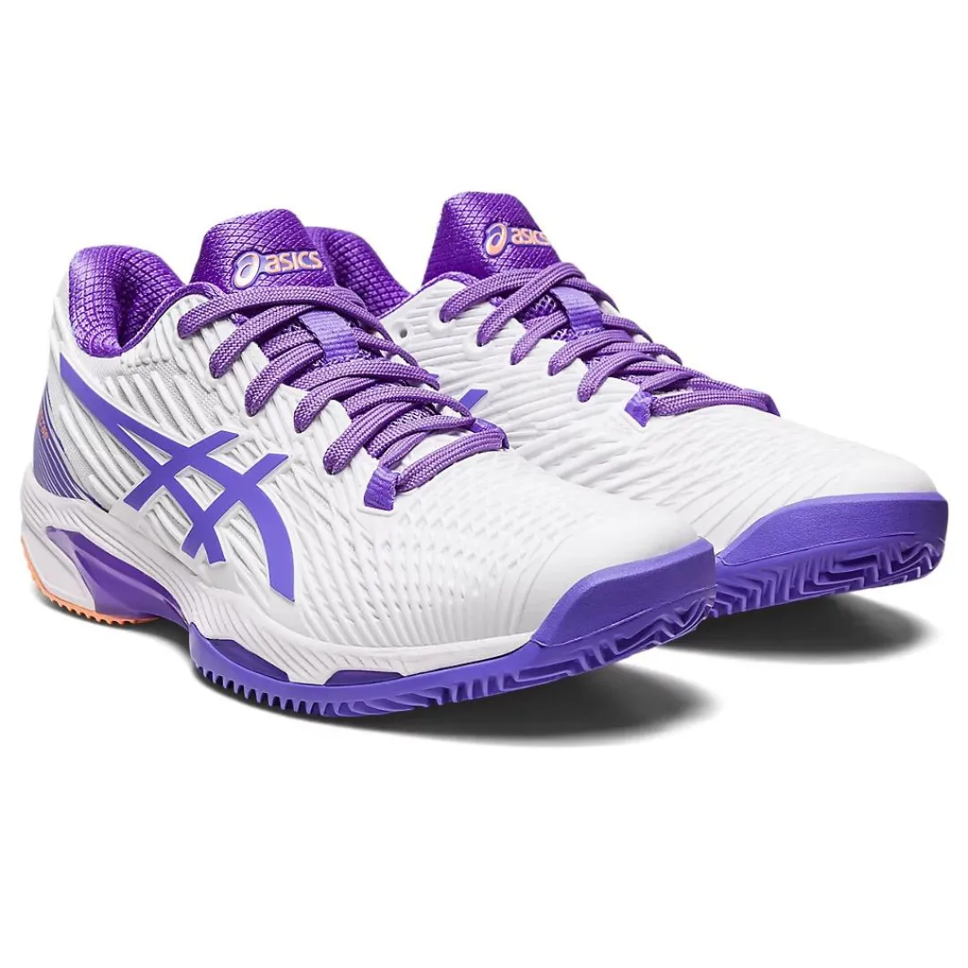 Asics Solution Speed FF 2 White/Amethyst  Clay Women's Tennis Shoes