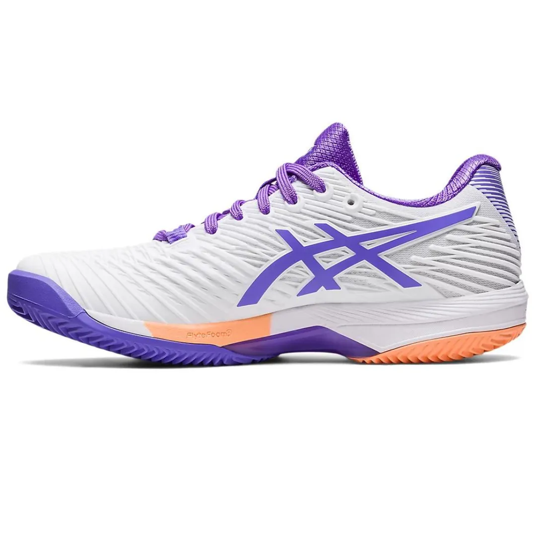 Asics Solution Speed FF 2 White/Amethyst  Clay Women's Tennis Shoes