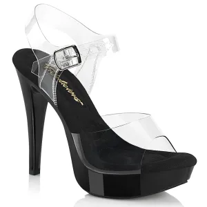Black Platform Sandal Shoe 5-inch Heel COCKTAIL-508-BLK