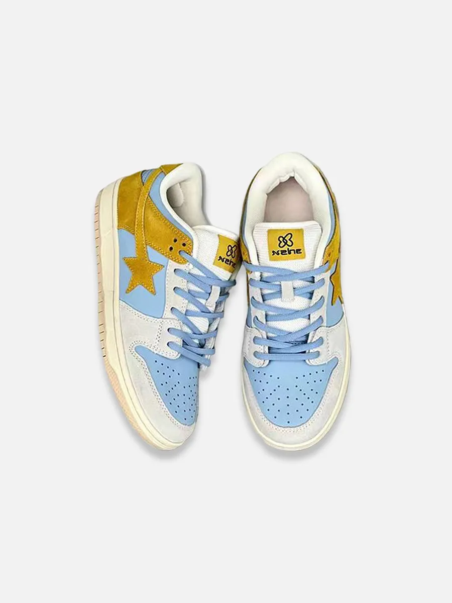 Blue And Yellow Star Shoes