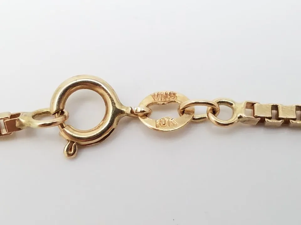Bold 30" Solid 10k Yellow Gold Box Link Chain Necklace