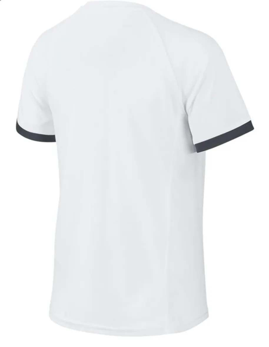 Boys NikeCourt Dry Fit Crew Shirt (White)