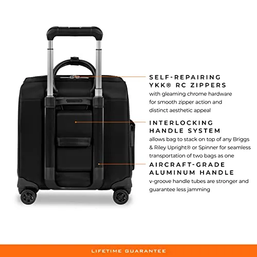 Briggs & Riley Rhapsody Softside Underseat Carry On Cabin Spinner, Black