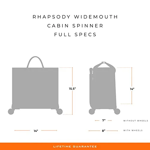 Briggs & Riley Rhapsody Softside Underseat Carry On Cabin Spinner, Black