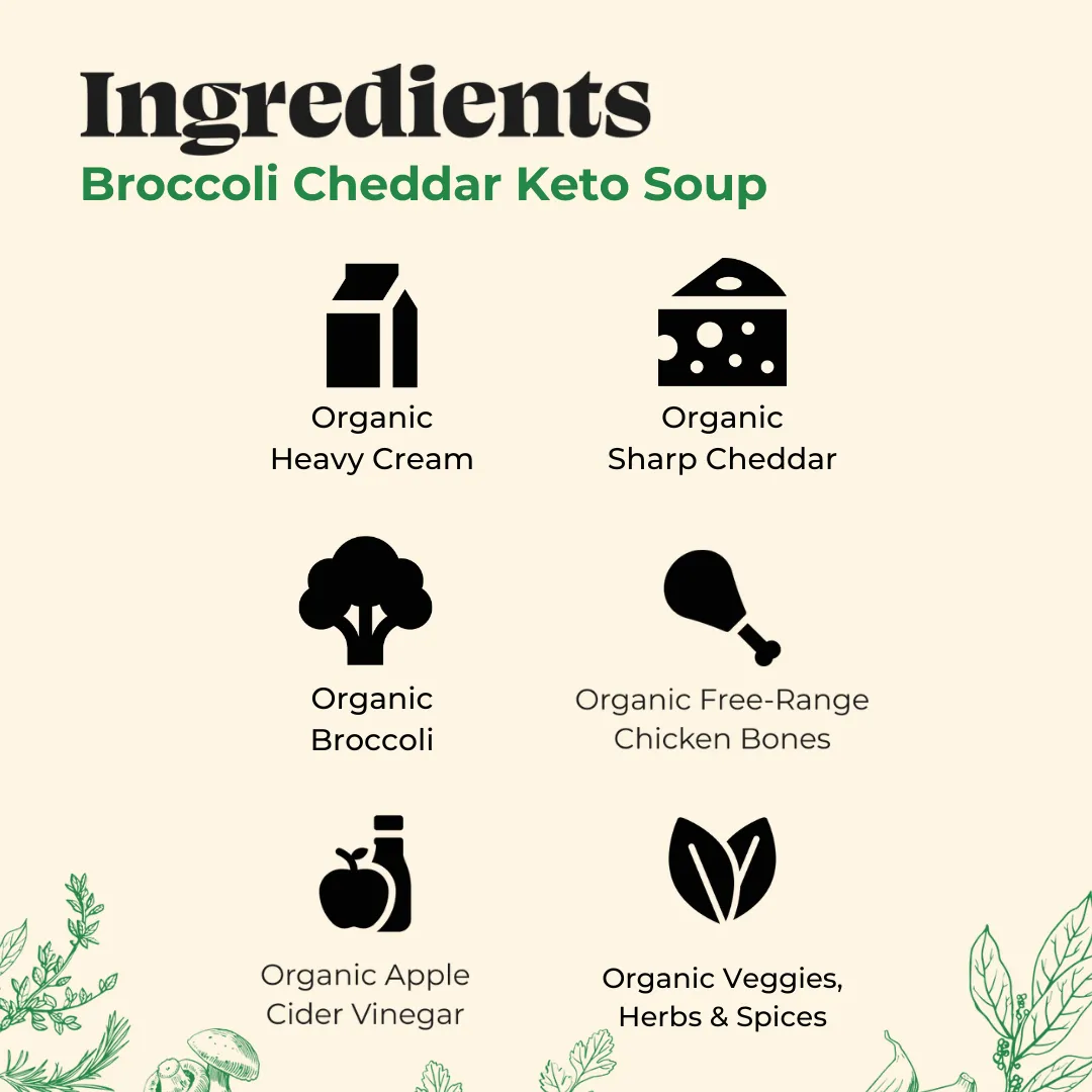 Broccoli Cheddar Keto Soup - 16.9 oz