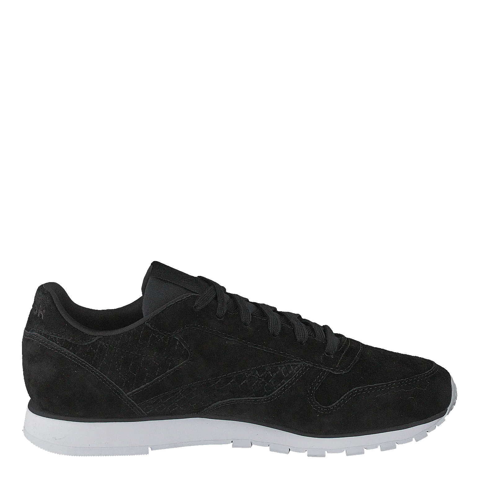 Cl Lthr Woven EMB Black/White
