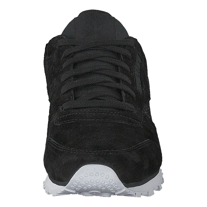 Cl Lthr Woven EMB Black/White