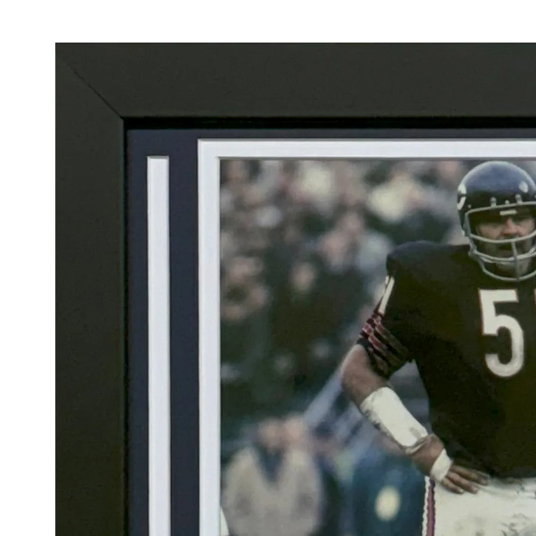 Dick Butkus HOF 79 Hand Signed & Framed Chicago Bears 8x10 Football Photo