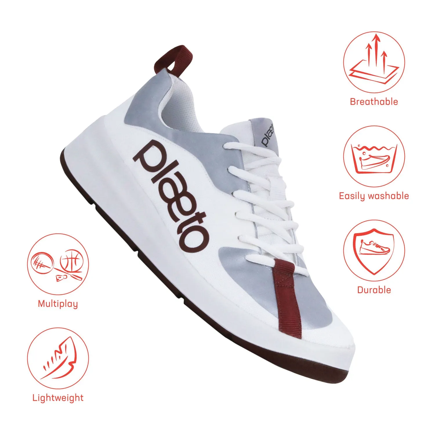 Drift Men's Sports Shoes - White / Red