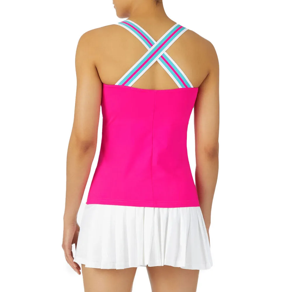 Fila Tie Breaker Cross Back Tank (Women's) - Pink Glo