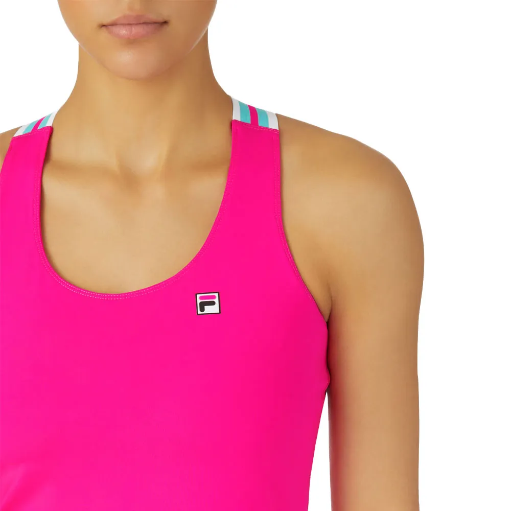 Fila Tie Breaker Cross Back Tank (Women's) - Pink Glo