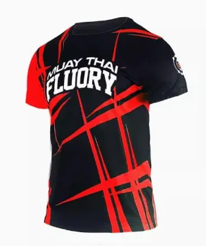 FLUORY TF12 Combat Training T-Shirt Adult & Junior XS-XXXL Red