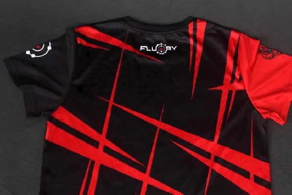 FLUORY TF12 Combat Training T-Shirt Adult & Junior XS-XXXL Red