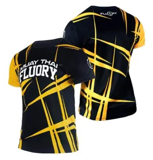 FLUORY TF12 Combat Training T-Shirt Adult & Junior XS-XXXL Yellow