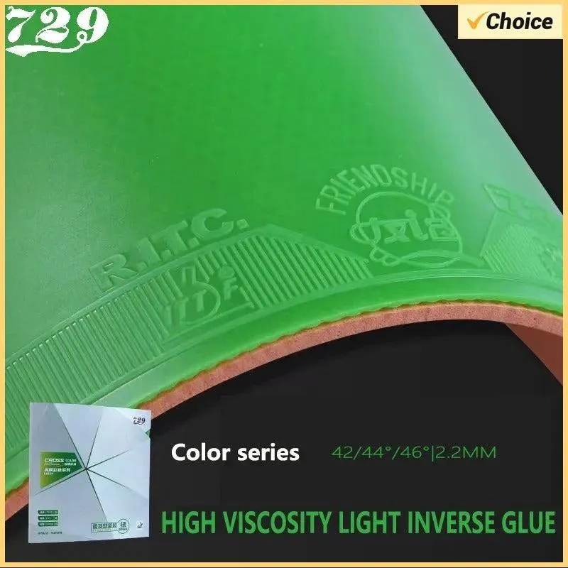 Friendship 729 Cross Green or Blue Colored Table Tennis Rubber