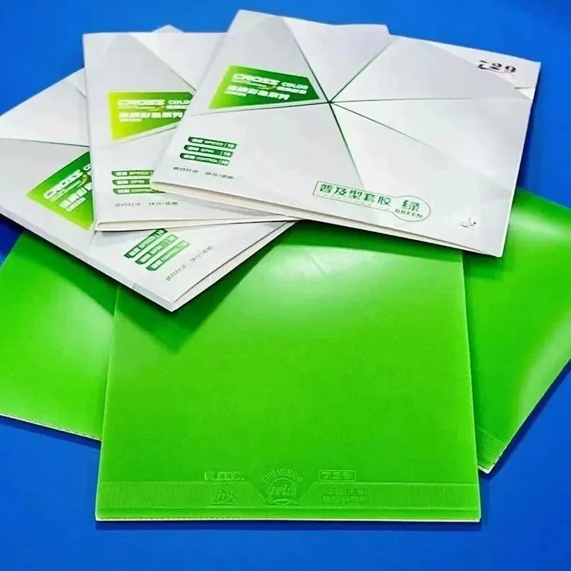 Friendship 729 Cross Green or Blue Colored Table Tennis Rubber