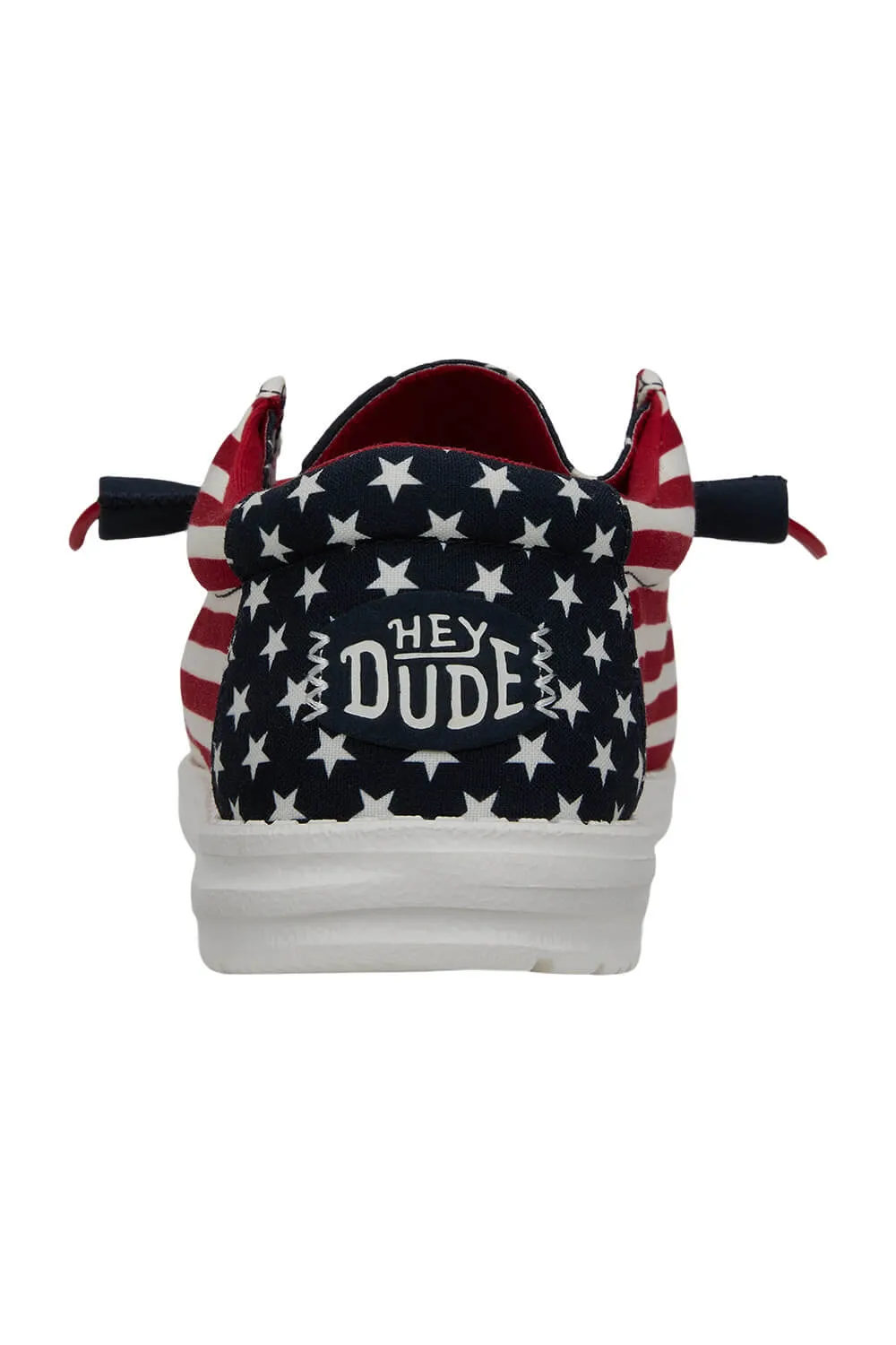 HEYDUDE Men’s Wally Americana Shoes in American Flag | 40687-9CW