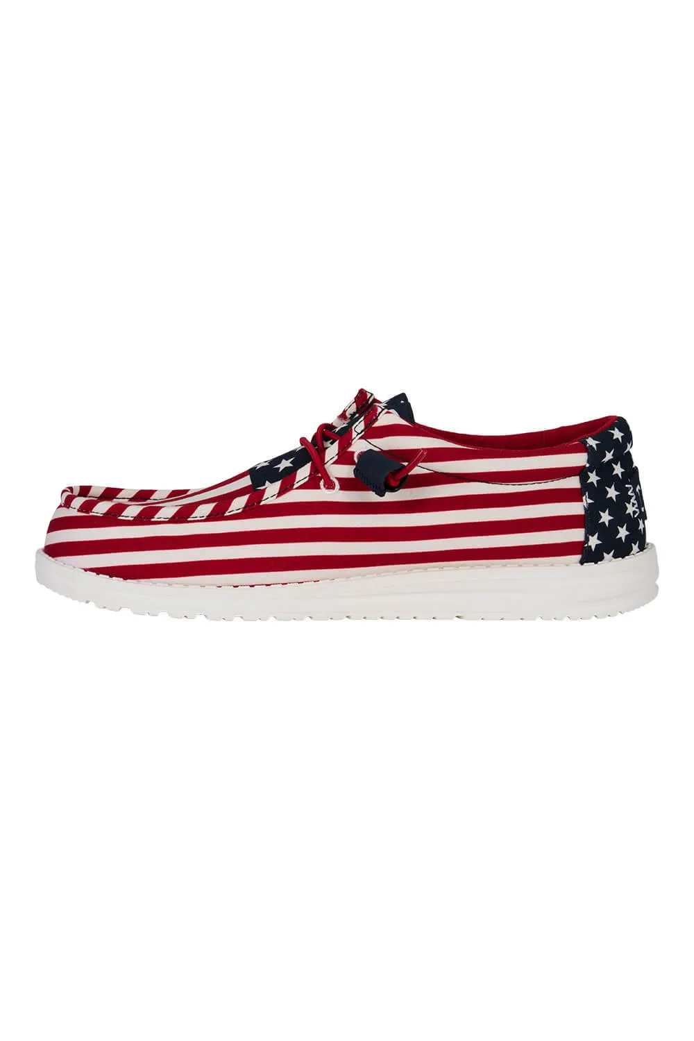 HEYDUDE Men’s Wally Americana Shoes in American Flag | 40687-9CW