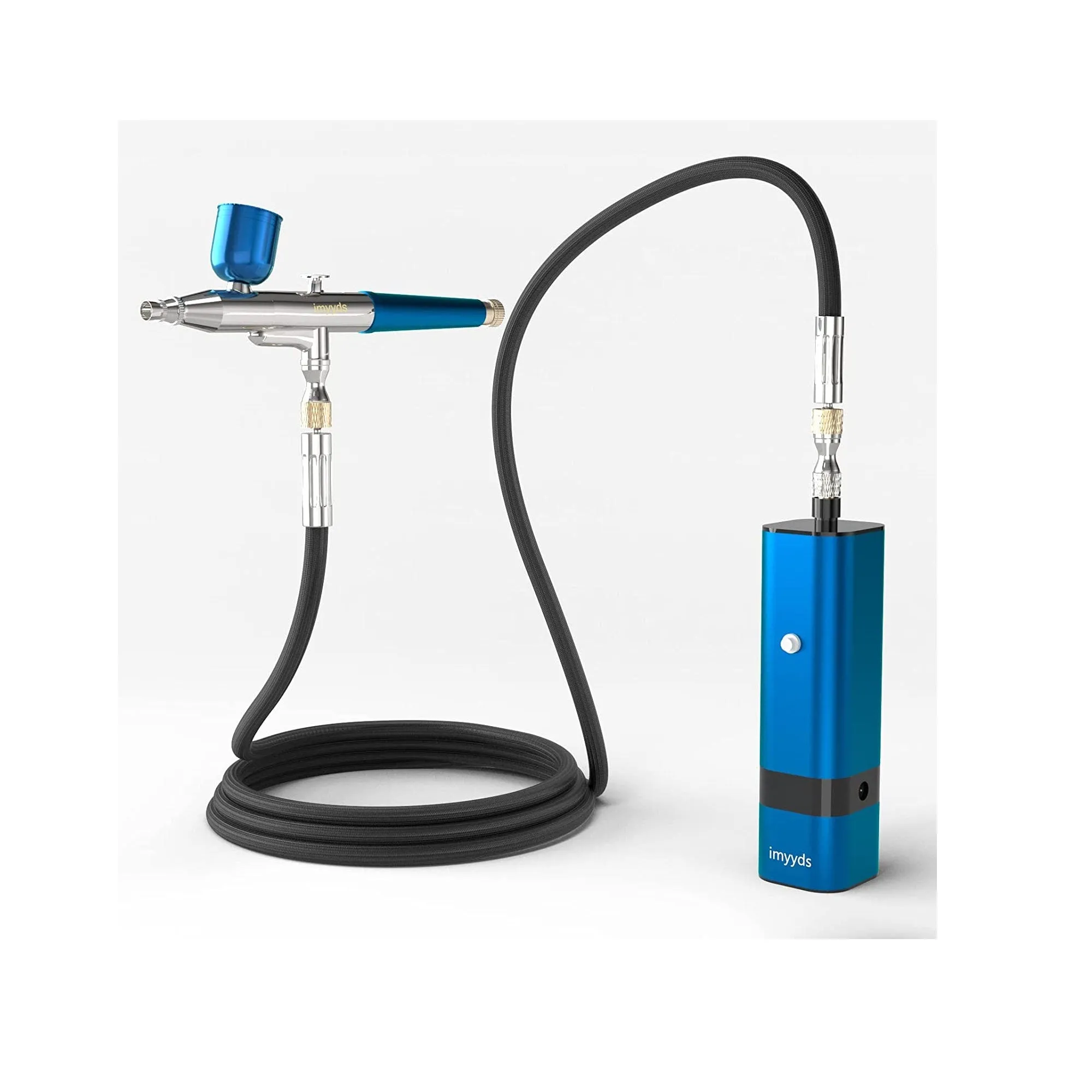imyyds Airbrush Kit with Compressor | 32PSI High Pressure Cordless Airbrush Gun | Portable Dual Action Airbrush Compressor