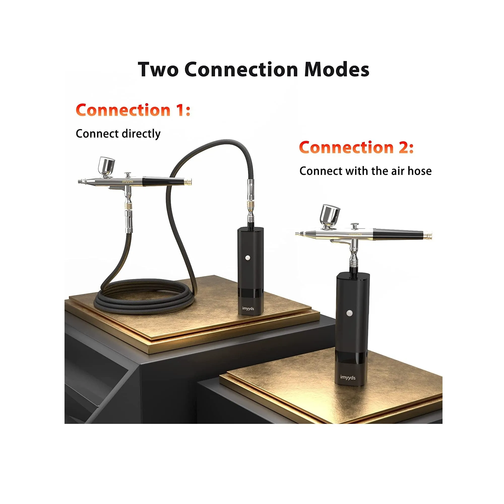 imyyds Airbrush Kit with Compressor | 32PSI High Pressure Cordless Airbrush Gun | Portable Dual Action Airbrush Compressor