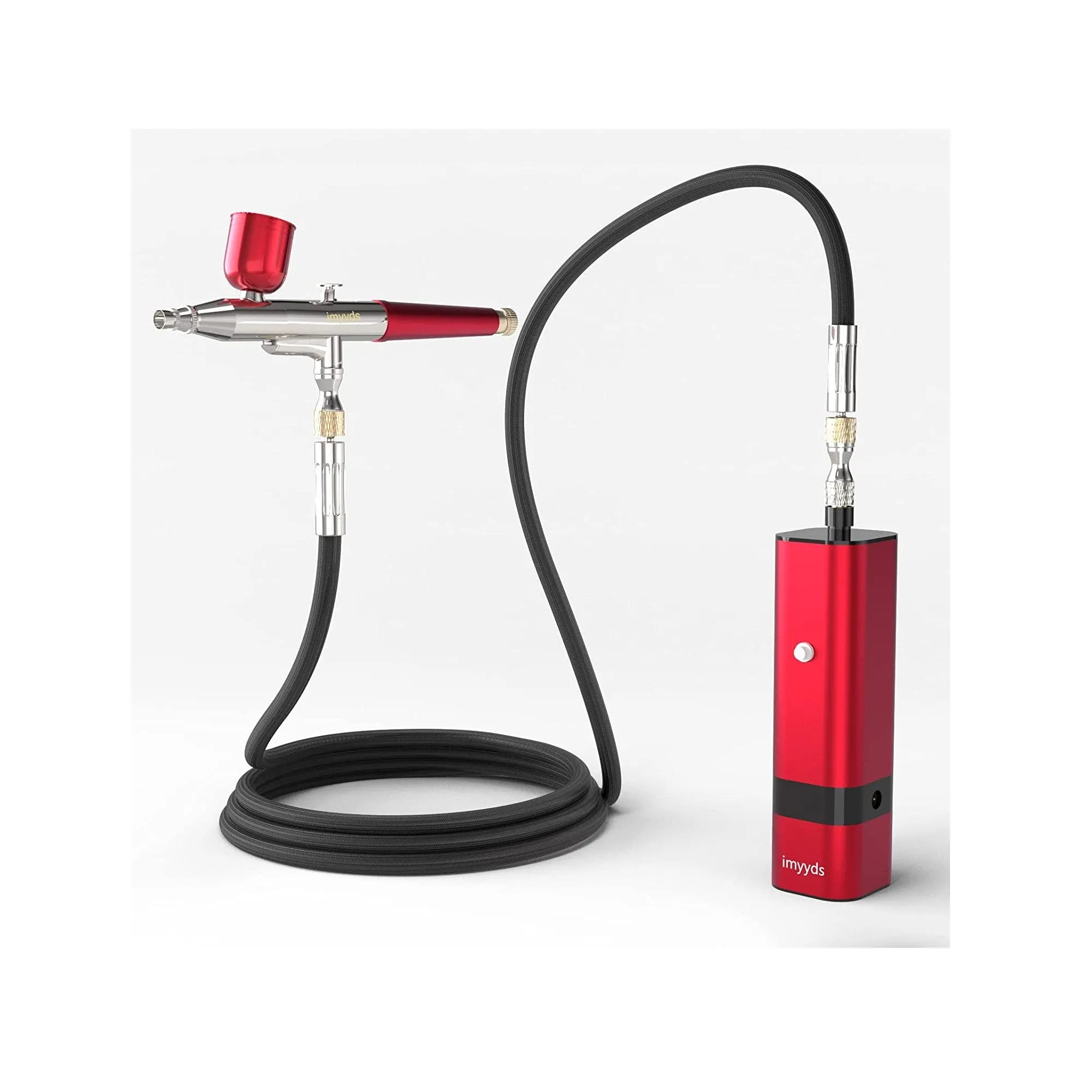imyyds Airbrush Kit with Compressor | 32PSI High Pressure Cordless Airbrush Gun | Portable Dual Action Airbrush Compressor