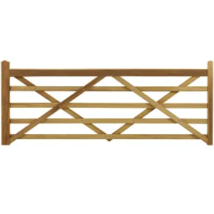 Iroko 5 Bar Entrance Gate