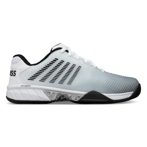 K-Swiss Men's Hypercourt Express 2 Tennis Shoes White Highrise and Black
