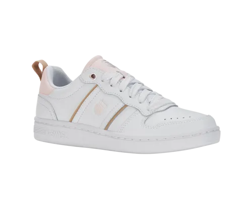 K-Swiss Women's Lozan Match Lth White Heavenly Pink Irish Cream Shoes